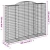 vidaXL Συρματοκιβώτια Τοξωτά 6 τεμ. 300x50x220/240 εκ. Γαλβαν. Ατσάλι