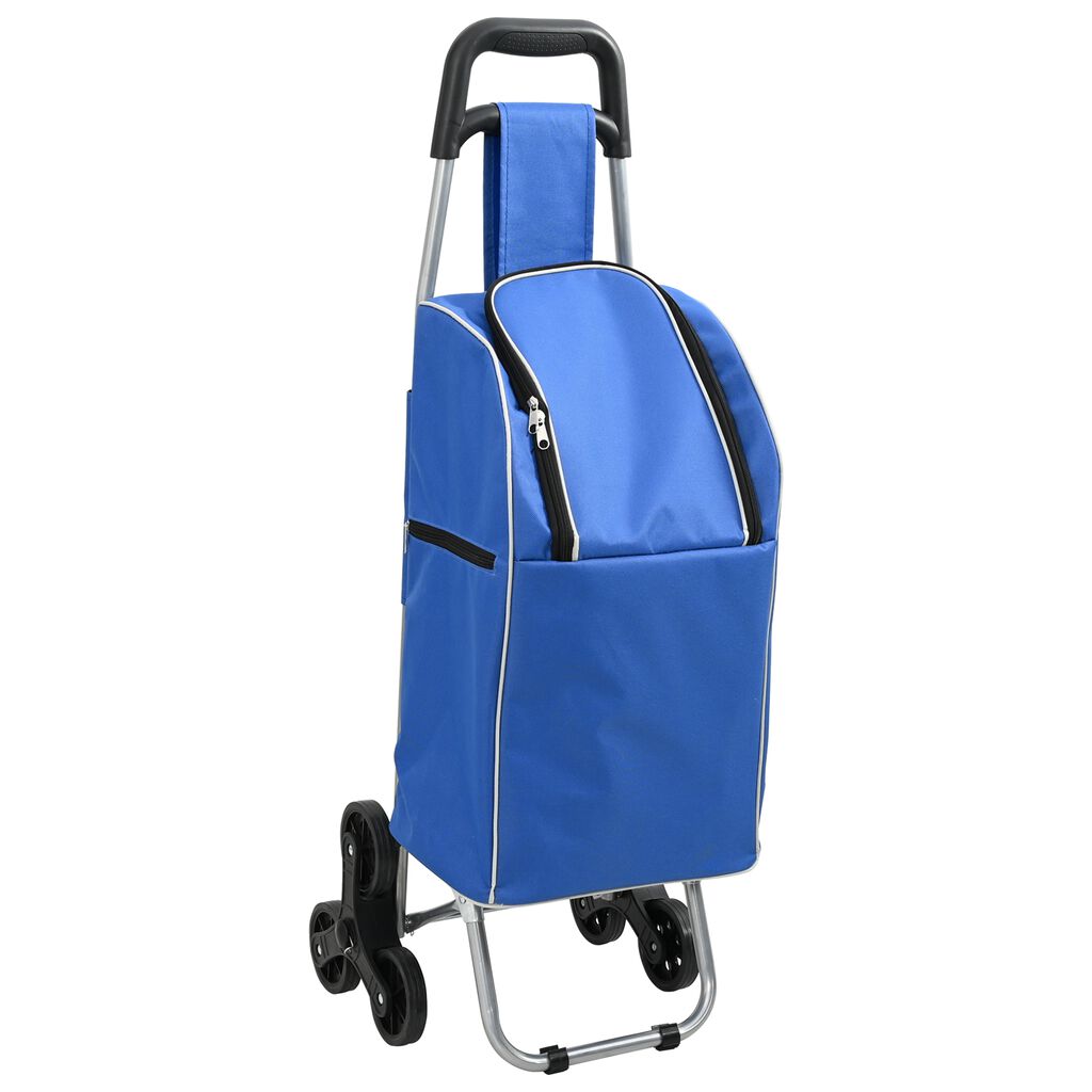 vidaXL Καρότσι Αγορών Μπλε 39.5 x 36 x 92.5 εκ Ύφασμα Oxford