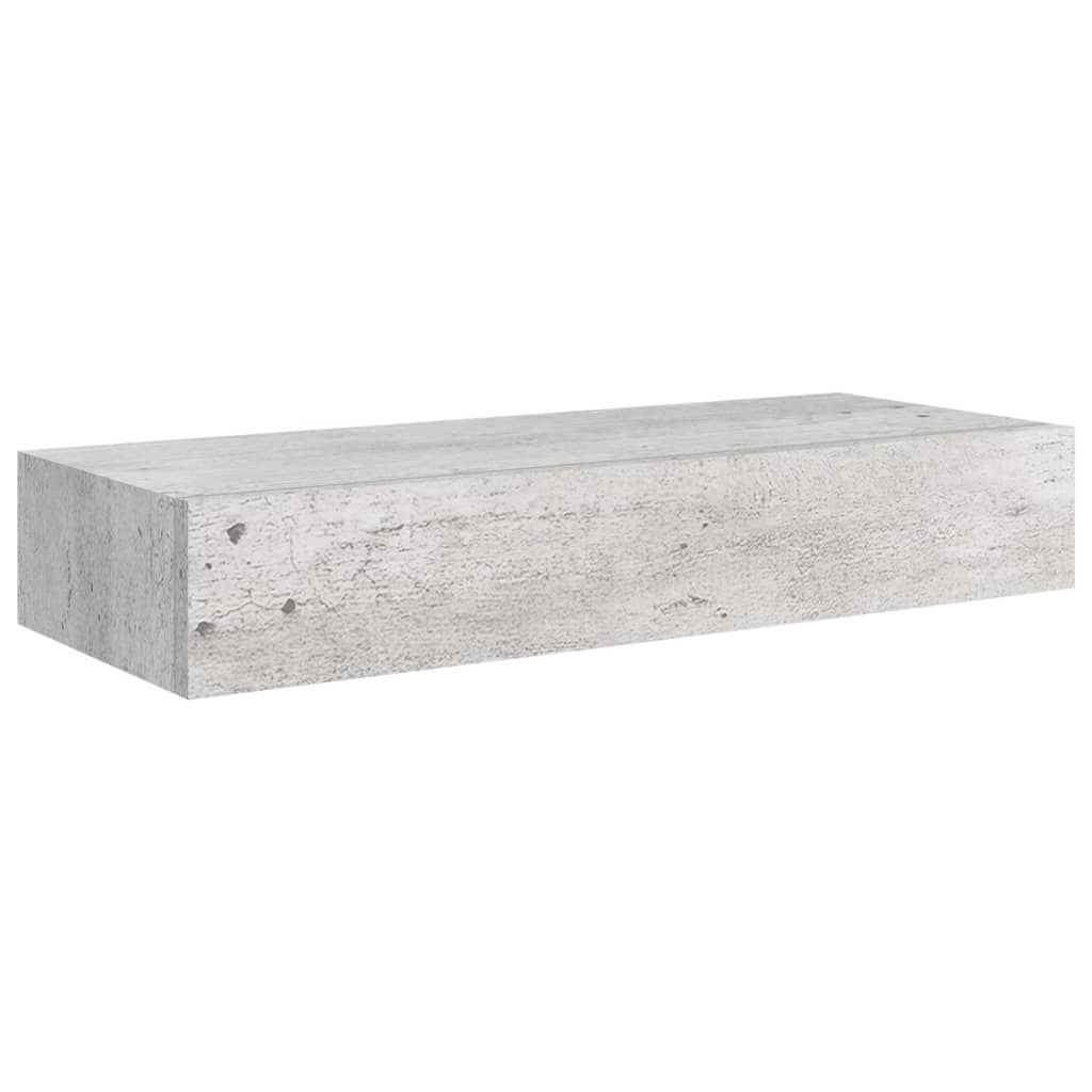 vidaXL Ράφια Τοίχου Συρτάρια 2 τεμ. Γκρι Σκυρ. 60x23,5x10 εκ από MDF
