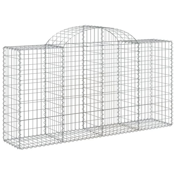 vidaXL Συρματοκιβώτια Τοξωτά 30 τεμ. 200x50x100/120 εκ. Γαλβαν. Ατσάλι