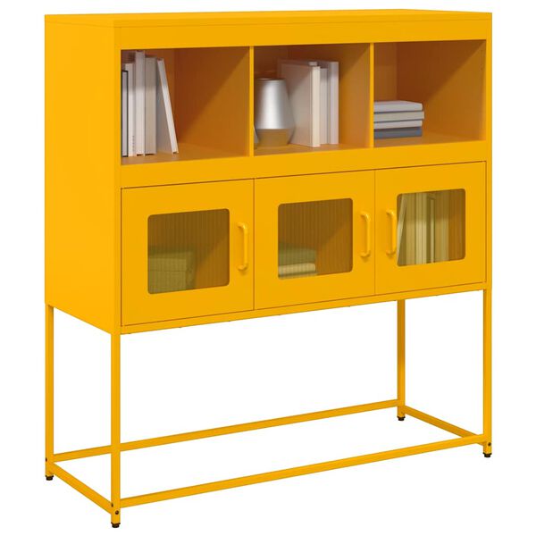 vidaXL Ντουλάπι Μουσταρδί 100,5x39x107 εκ. από Χάλυβα Ψυχρής Έλασης