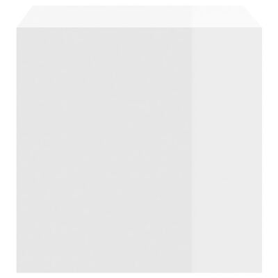 vidaXL Ντουλάπια Τοίχου 4 τεμ. Γυαλ. Λευκό 37x37x37 εκ. Μοριοσανίδα