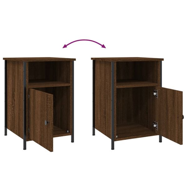 vidaXL Κομοδίνο Καφέ Δρυ 40 x 42 x 60 εκ. από Επεξεργασμένο Ξύλο