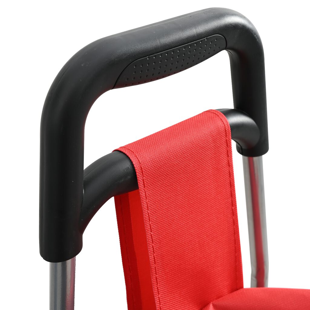 vidaXL Καρότσι Αγορών Κόκκινο 35 x 28 x 92 εκ. Ύφασμα Oxford