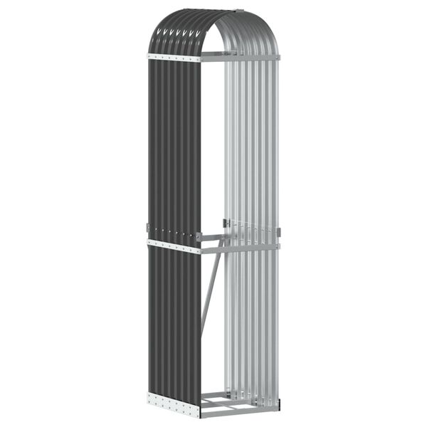 vidaXL Ξυλοθήκη Ανθρακί 40 x 45 x 170 εκ. από Γαλβανισμένο Ατσάλι