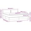 vidaXL Κρεβάτι Boxspring με Στρώμα & LED Σκ. Μπλε 160x200εκ. Βελούδινο