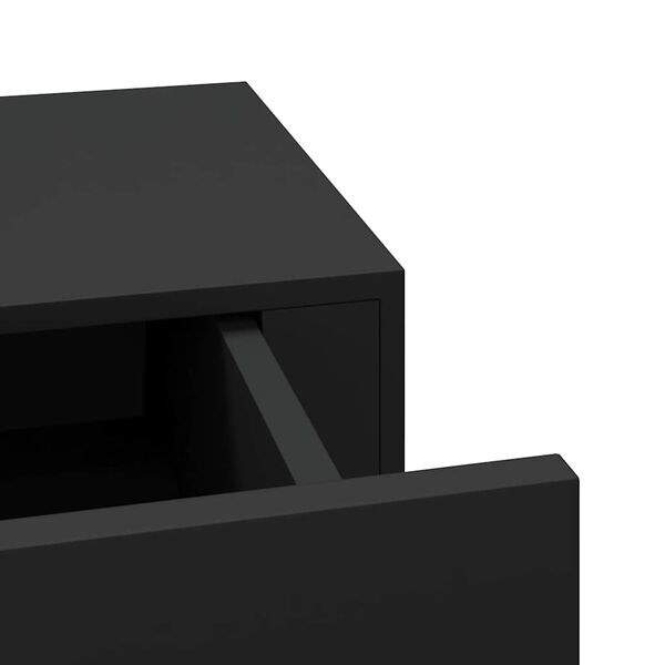 vidaXL Ράφια Τοίχου με Συρτάρια 2 Τεμ. Μαύρα 40 x 23,5 x 10εκ. από MDF
