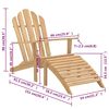 vidaXL Πολυθρόνες Adirondack με Υποπόδια 2 τεμ. από Μασίφ Ξύλο Teak