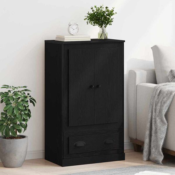 vidaXL Highboard &Mu;&alpha;ύ&rho;&eta; &Omicron;&xi;&upsilon;ά 60 x 35,5 x 103,5 &epsilon;&kappa;. &Epsilon;&pi;&epsilon;&xi;&epsilon;&rho;&gamma;&alpha;&sigma;&mu;έ&nu;&omicron; &xi;ύ&lambda;&omicron;