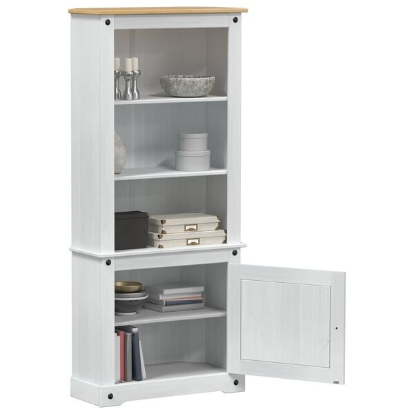 vidaXL Highboard &Lambda;&epsilon;&upsilon;&kappa;ό 74 x 38 x 170 &epsilon;&kappa;. &Sigma;&tau;&epsilon;&rho;&epsilon;ά &xi;&upsilon;&lambda;&epsilon;ί&alpha; &pi;&epsilon;ύ&kappa;&omicron;&upsilon;