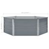 vidaXL Ζαρντινιέρα Ψηλή Γκρι 129 x 129 x 46 εκ. Γαλβανισμένος Χάλυβας