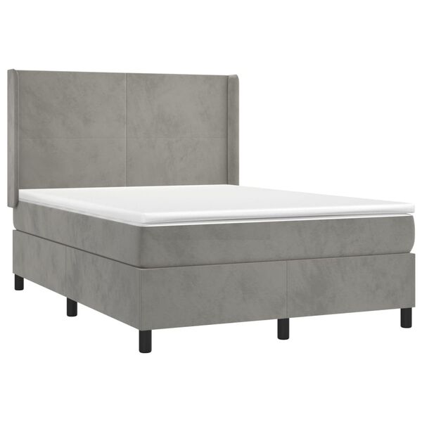 vidaXL &Kappa;&rho;&epsilon;&beta;ά&tau;&iota; Boxspring &mu;&epsilon; &Sigma;&tau;&rho;ώ&mu;&alpha; &Alpha;&nu;&omicron;&iota;&chi;&tau;ό &Gamma;&kappa;&rho;&iota; 140x190 &epsilon;&kappa;. &Beta;&epsilon;&lambda;&omicron;ύ&delta;&iota;&nu;&omicron;