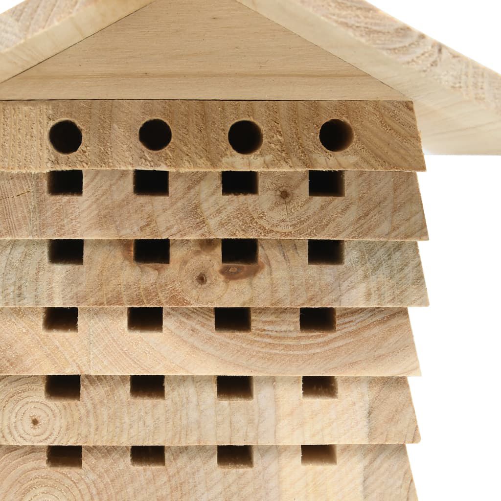 vidaXL Ξενοδοχείο Μελισσών 22 x 20 x 20 εκ. από Μασίφ Ξύλο Ελάτης