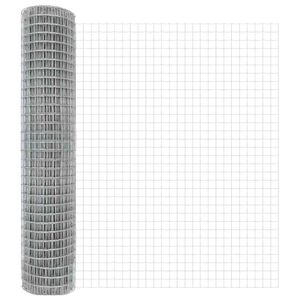 vidaXL Φράχτης Εuro Ασημί 1.6 x 10 m Χάλυβας με θερμή επιμετάλλωση