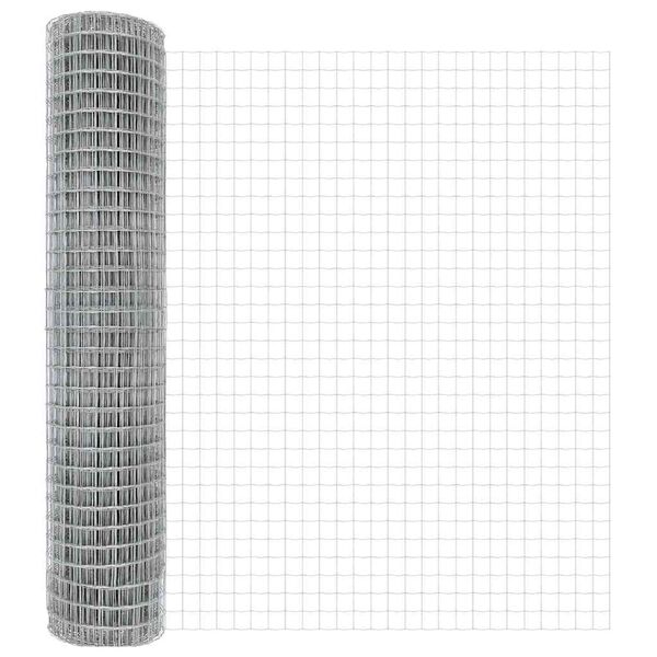 vidaXL Φράχτης Εuro Ασημί 1.6 x 10 m Χάλυβας με θερμή επιμετάλλωση