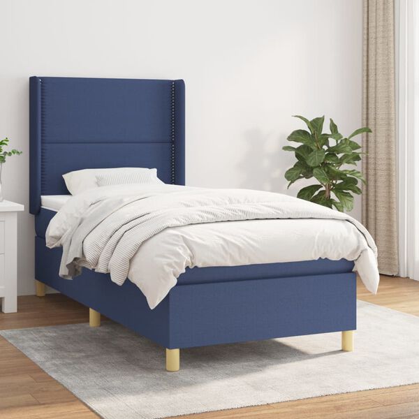vidaXL &Kappa;&rho;&epsilon;&beta;ά&tau;&iota; Boxspring &mu;&epsilon; &Sigma;&tau;&rho;ώ&mu;&alpha; &Mu;&pi;&lambda;&epsilon; 100 x 200 &epsilon;&kappa;. &Upsilon;&phi;&alpha;&sigma;&mu;ά&tau;&iota;&nu;&omicron;
