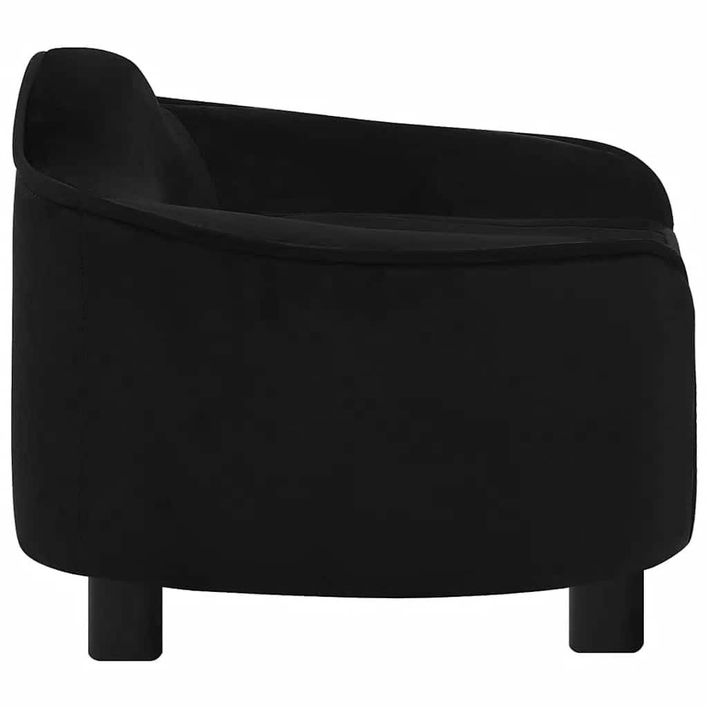 vidaXL Καναπές - Κρεβάτι Σκύλου Μαύρος 67 x 47 x 36 εκ. Βελουτέ