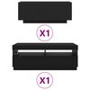 vidaXL Ντουλάπι TV 2 pcs Μαύρο 200 x 35 x 40 εκ. Επεξεργασμένο ξύλο