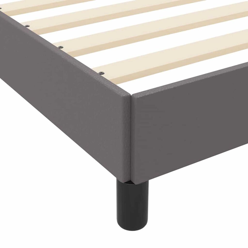 vidaXL Κρεβάτι Άλλο Γκρι 100 x 200 cm Τεχνητό δέρμα