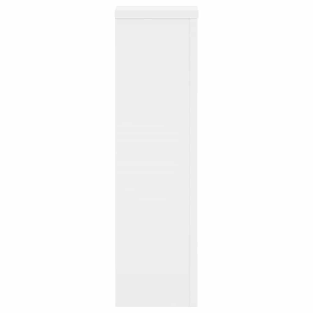 vidaXL Βάσεις Φυτών 2 τεμ. Λευκές 17x17x60 εκ. από Επεξεργασμένο Ξύλο