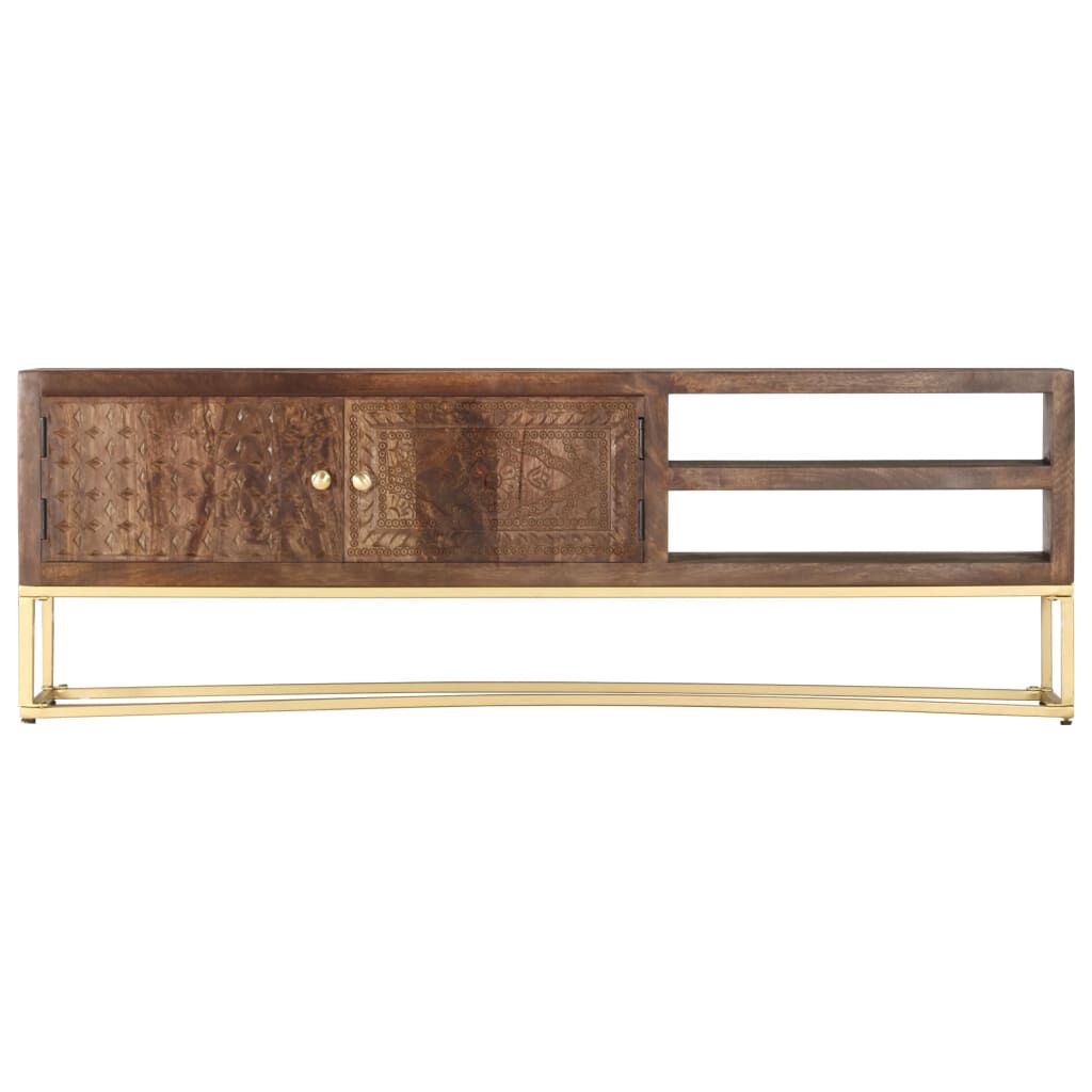 vidaXL Έπιπλο Τηλεόρασης 138 x 30 x 46 εκ. από Μασίφ Ξύλο Μάνγκο
