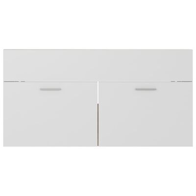 vidaXL Ντουλάπι Νιπτήρα Λευκό/Sonoma Δρυς 90x38,5x46 εκ. Μοριοσανίδα