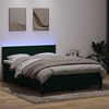 vidaXL &Kappa;&rho;&epsilon;&beta;ά&tau;&iota; Boxspring &mu;&epsilon; &Sigma;&tau;&rho;ώ&mu;&alpha; & LED &sigma;&kappa;&omicron;ύ&rho;&omicron; &pi;&rho;ά&sigma;&iota;&nu;&omicron; 160x220cm &Beta;&epsilon;&lambda;&omicron;ύ&delta;&iota;&nu;&omicron;