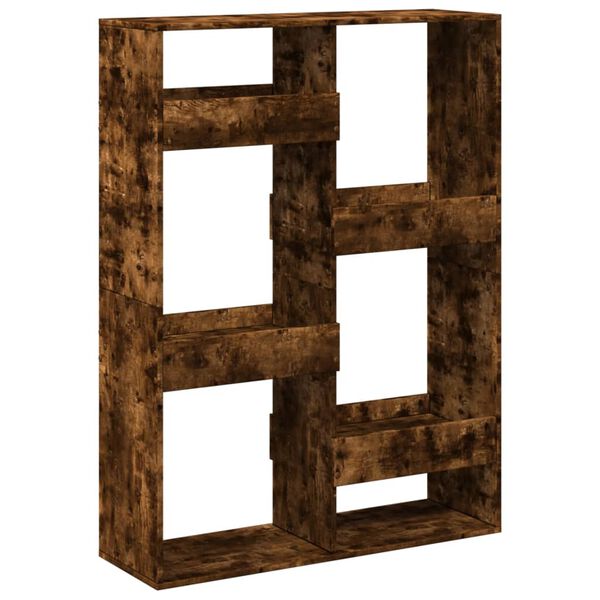 vidaXL Βιβλιοθήκη Καπνιστή Δρυς 100x33x135 εκ. από Επεξεργασμένο Ξύλο