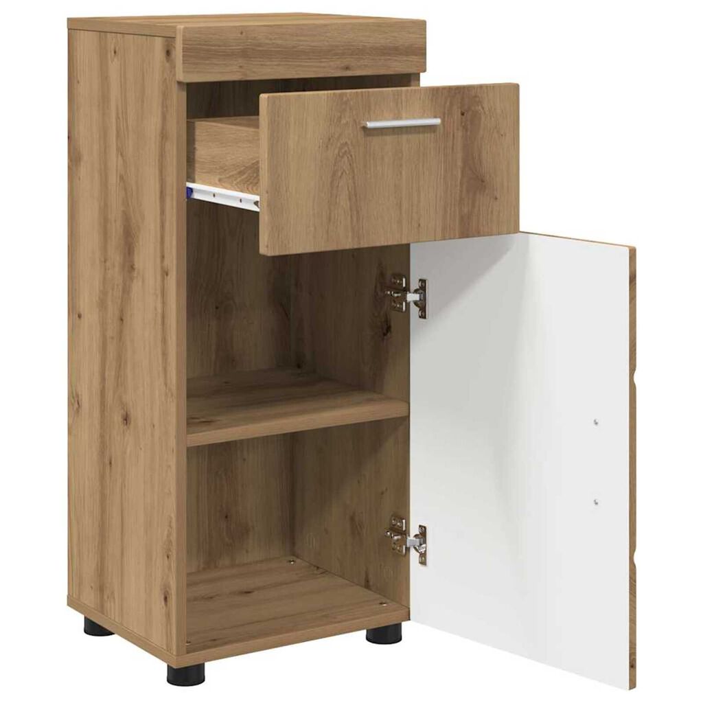 vidaXL Ντουλάπι Μπάνιου με αποθήκευση artisan δρυς 37 x 31.5 x 82 εκ