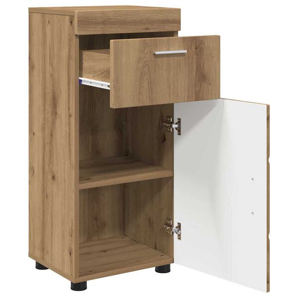 vidaXL Ντουλάπι Μπάνιου με αποθήκευση artisan δρυς 37 x 31.5 x 82 εκ