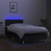 vidaXL &Kappa;&rho;&epsilon;&beta;ά&tau;&iota; Boxspring &mu;&epsilon; &Sigma;&tau;&rho;ώ&mu;&alpha; & LED &Mu;&alpha;ύ&rho;&omicron; 90x200 &epsilon;&kappa;. &Upsilon;&phi;&alpha;&sigma;&mu;ά&tau;&iota;&nu;&omicron;