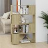 vidaXL Βιβλιοθήκη/Διαχωριστικό Χώρου Sonoma Δρυς 80x24x124,5εκ Μοριοσ.