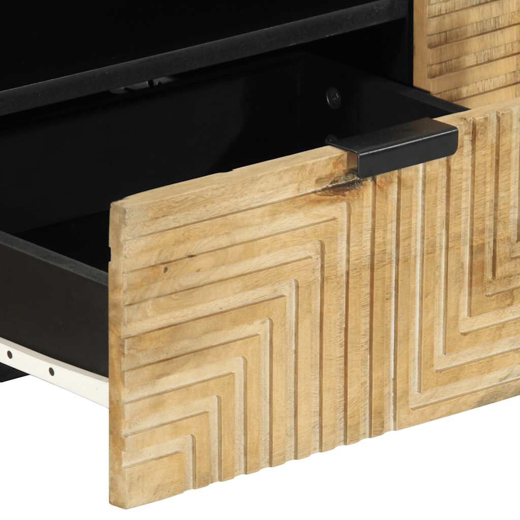 vidaXL Ντουλάπι τηλεόρασης καφέ 105x33x46 cm από μασίφ ξύλο Mango