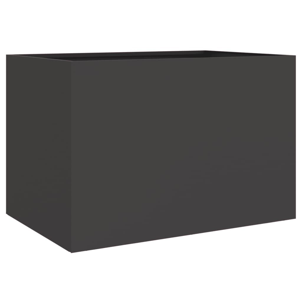 vidaXL Ζαρντινιέρα Μαύρη 62x30x29 εκ. από Χάλυβα