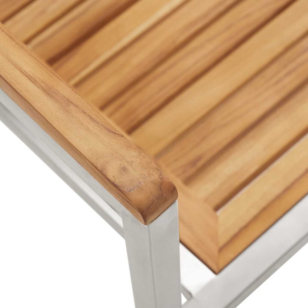 vidaXL Ξαπλώστρα 3-πρόσωπο 3 pcs Καφέ 200 x 60 x 88εκ Μασίφ ξύλο teak