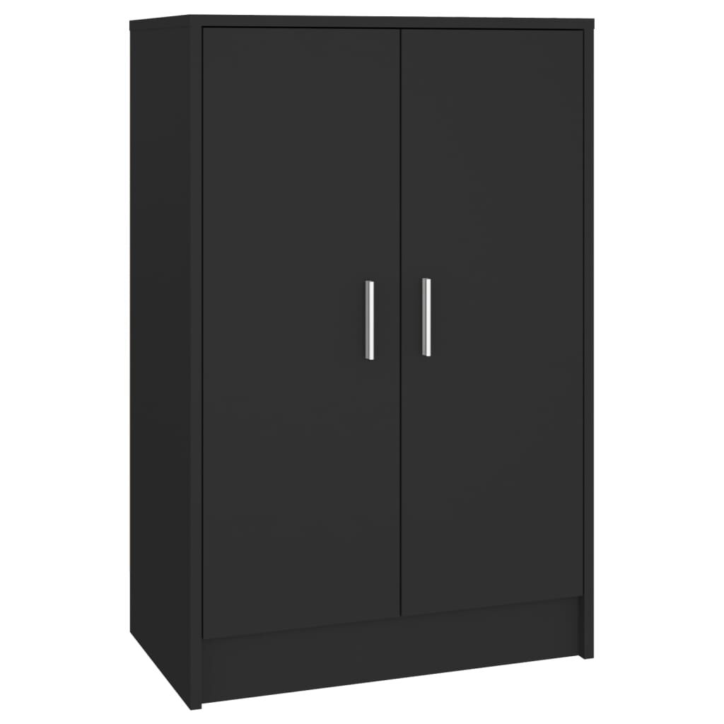 vidaXL Παπουτσοθήκη Μαύρη 60 x 35 x 92 εκ. από Επεξ. Ξύλο