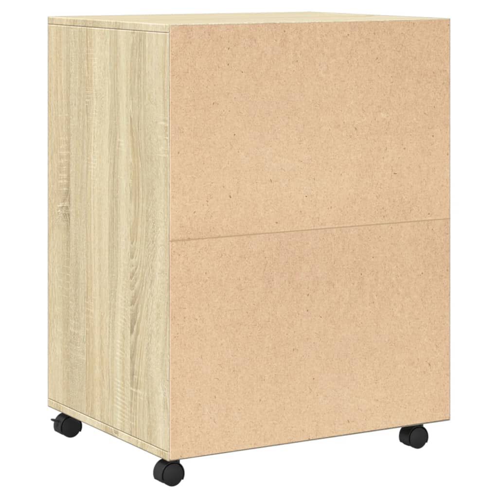 vidaXL Ντουλάπι Τροχήλατο Sonoma Δρυς 60x48x81 εκ. από Επεξ. Ξύλο