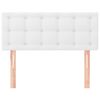 vidaXL Κεφαλάρι Κρεβατιού Λευκό 80 x 5 x 78/88 εκ. από Συνθετικό Δέρμα