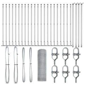 vidaXL &Sigma;&tau;ύ&lambda;&omicron;&sigmaf; &Pi;&epsilon;&rho;&iota;&phi;&rho;ά&xi;&epsilon;&omega;&nu; &Alpha;&sigma;&eta;&mu;ί 50 x 0,8 &mu; (25 mm &pi;&lambda;έ&gamma;&mu;&alpha;) &Alpha;&tau;&sigma;ά&lambda;&iota;