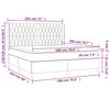 vidaXL &Kappa;&rho;&epsilon;&beta;ά&tau;&iota; Boxspring &mu;&epsilon; &Sigma;&tau;&rho;ώ&mu;&alpha; & LED &Alpha;&nu;.&Gamma;&kappa;&rho;&iota; 180x200&epsilon;&kappa;. &Upsilon;&phi;&alpha;&sigma;&mu;ά&tau;&iota;&nu;&omicron;