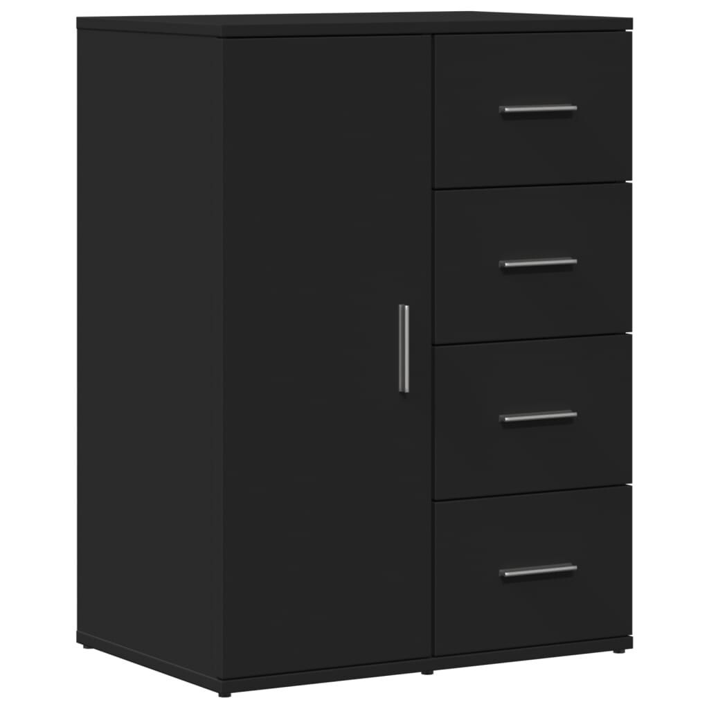 vidaXL Βοηθητικό Ντουλάπι 2τεμ. Μαύρη 59x39x80 εκ. από Επεξεργ. Ξύλο