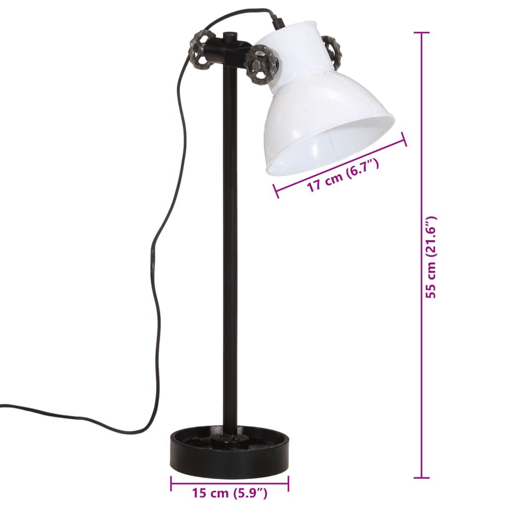 vidaXL Φωτιστικό Οροφής 25 W Αντικέ Λευκό 15x15x55 εκ. Ε27