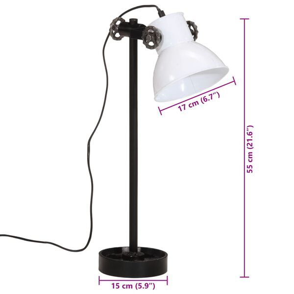 vidaXL Φωτιστικό Οροφής 25 W Αντικέ Λευκό 15x15x55 εκ. Ε27