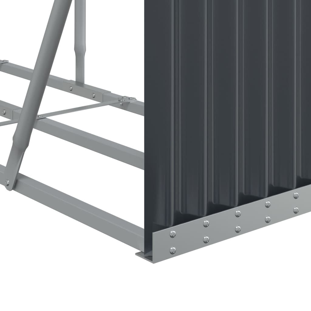vidaXL Ξυλοθήκη Ανθρακί 300x45x100εκ. από Γαλβανισμένο Ατσάλι