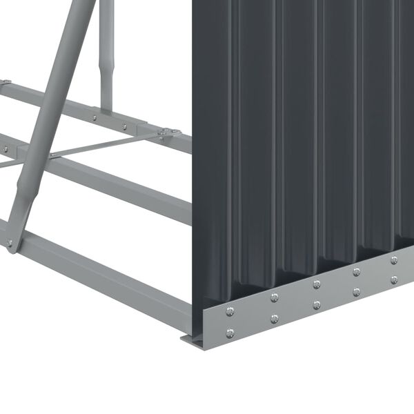 vidaXL Ξυλοθήκη Ανθρακί 300x45x100εκ. από Γαλβανισμένο Ατσάλι