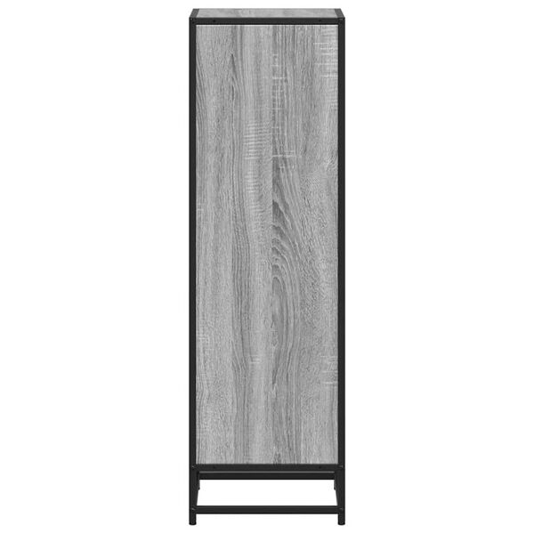 vidaXL Βιβλιοθήκη Γκρι sonoma 33,5x33x107,5 εκ. Επεξεργασμένο Ξύλο