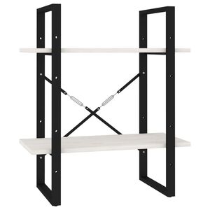 vidaXL &Beta;&iota;&beta;&lambda;&iota;&omicron;&theta;ή&kappa;&eta; &mu;&epsilon; 2 &Rho;ά&phi;&iota;&alpha; &Lambda;&epsilon;&upsilon;&kappa;ή 60x30x70 &epsilon;&kappa;. &alpha;&pi;ό &Mu;&alpha;&sigma;ί&phi; &Xi;ύ&lambda;&omicron; &Pi;&epsilon;ύ&kappa;&omicron;&upsilon;