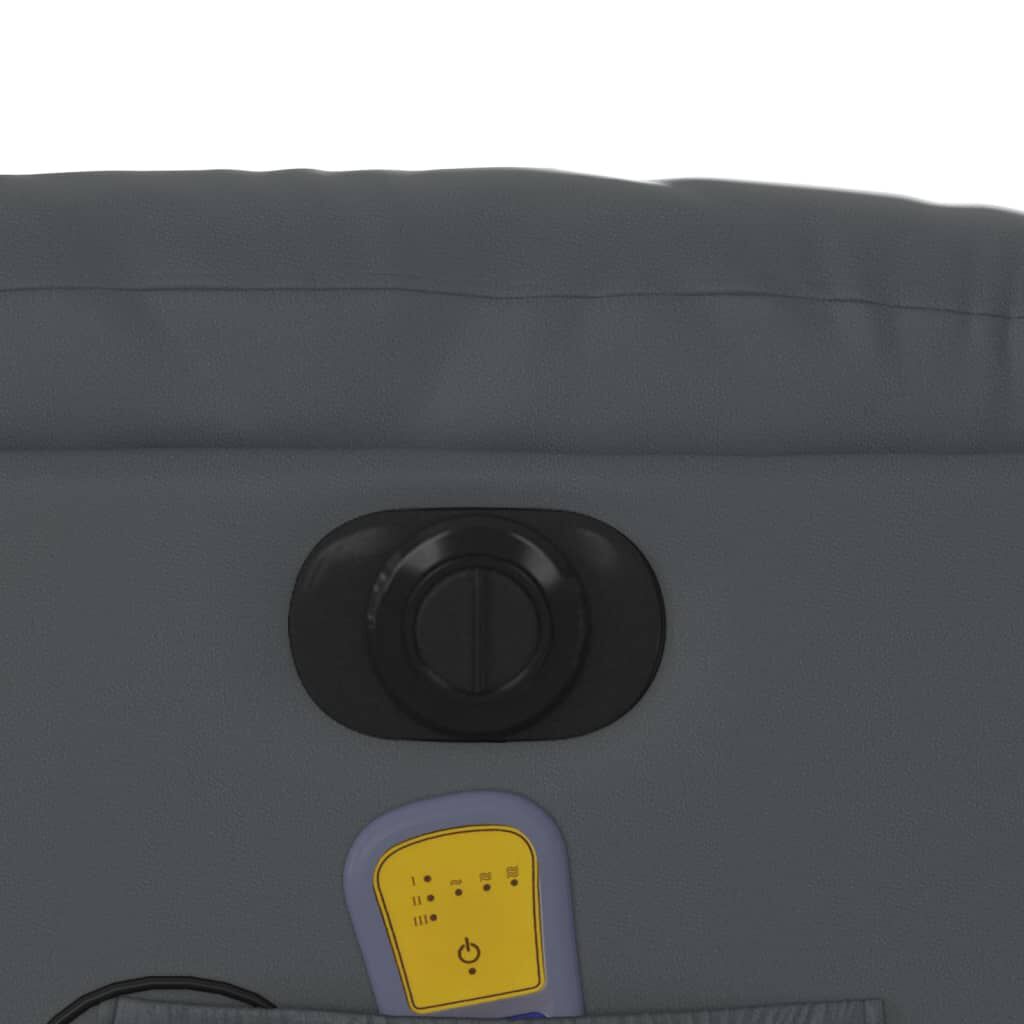 vidaXL Πολυθρόνα Μασάζ Ηλεκ Ανακλινόμενη με Ανύψωση Συνθετικό Δέρμα