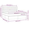 vidaXL Κρεβάτι Boxspring με Στρώμα Αν. Πράσινο 160x200εκ Υφασμάτινο