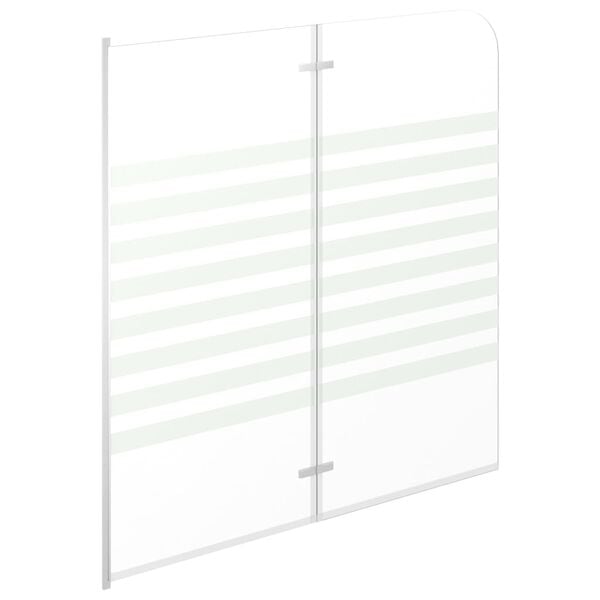 vidaXL Καμπίνα Μπανιέρας 120 x 140 εκ. από Ψημένο Γυαλί Ριγέ